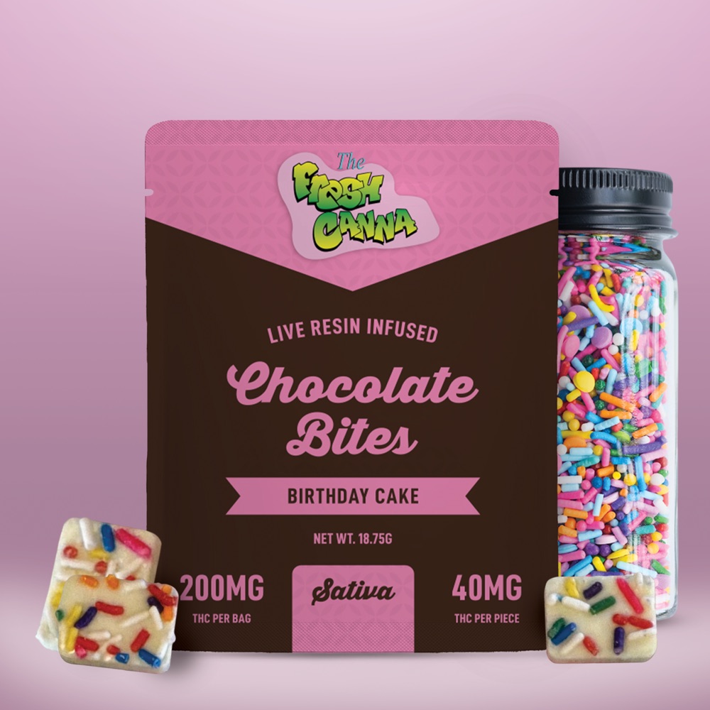 200mg chocolate bites &mdash; Birthday Cake